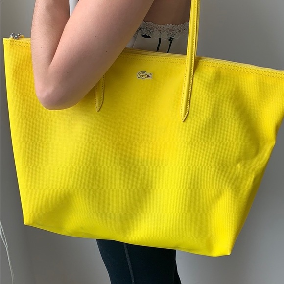 lacoste yellow bag